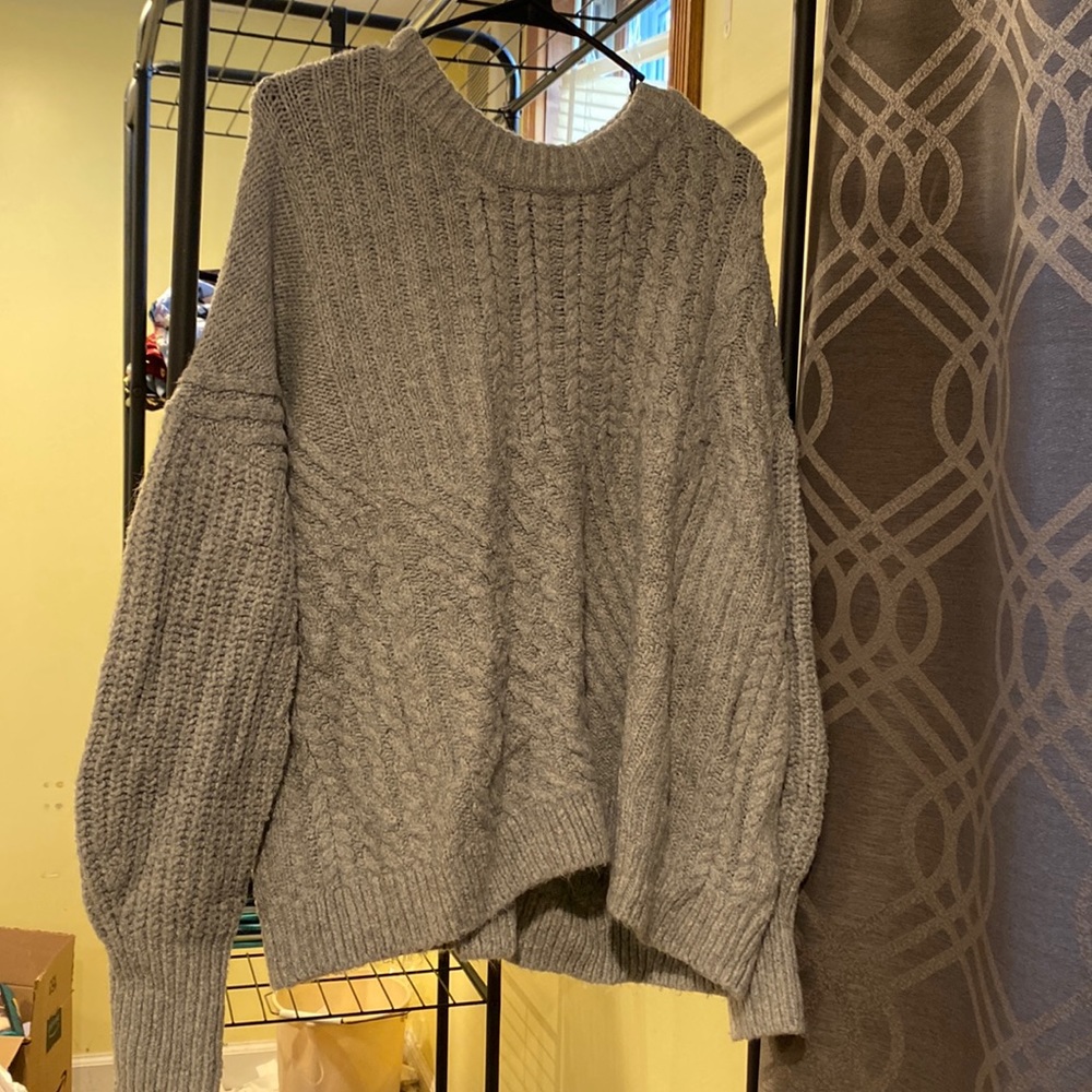 Grey knit sweater
